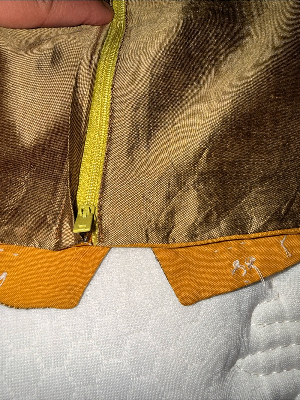 Embellished Satin Camisole Top - Gold - Picture 7 of 10